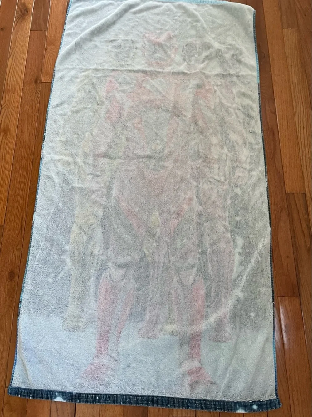 Vintage Power Rangers Beach Towel Large Character Graphic Kids Bath Pool 51x26